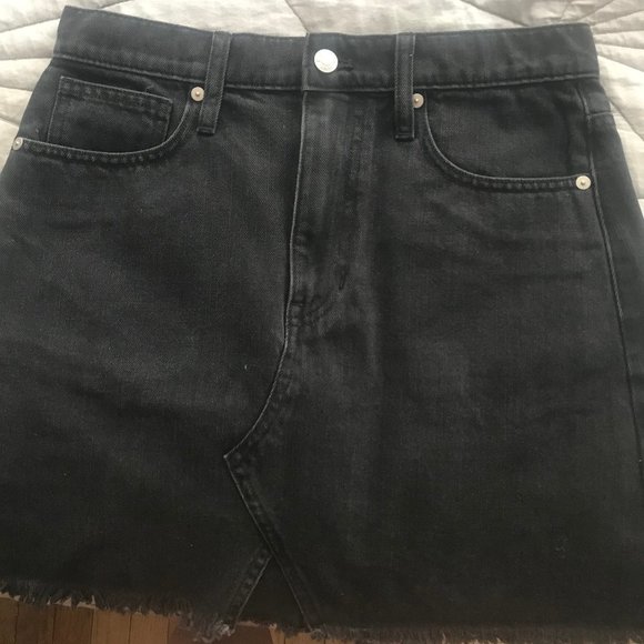 Madewell Dresses & Skirts - Madewell Black Denim Mini Skirt Size 26